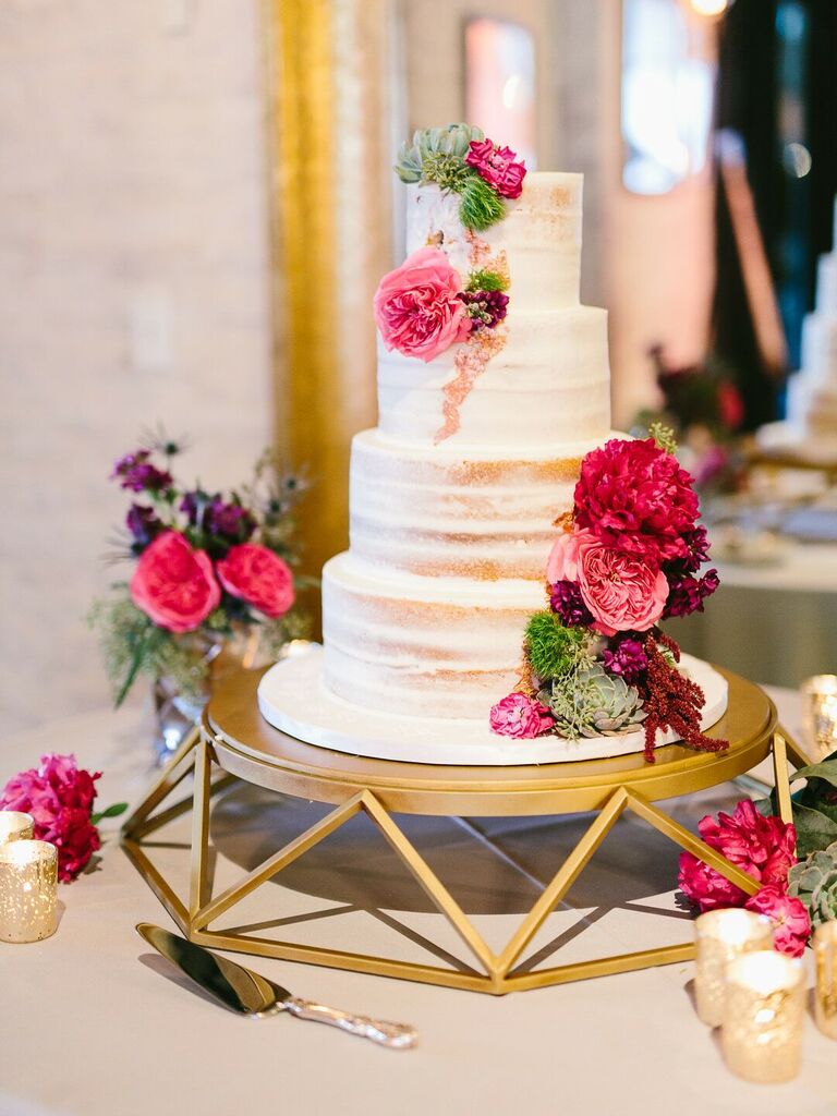 Semi Naked Wedding Cakes That Are Light On Frosting