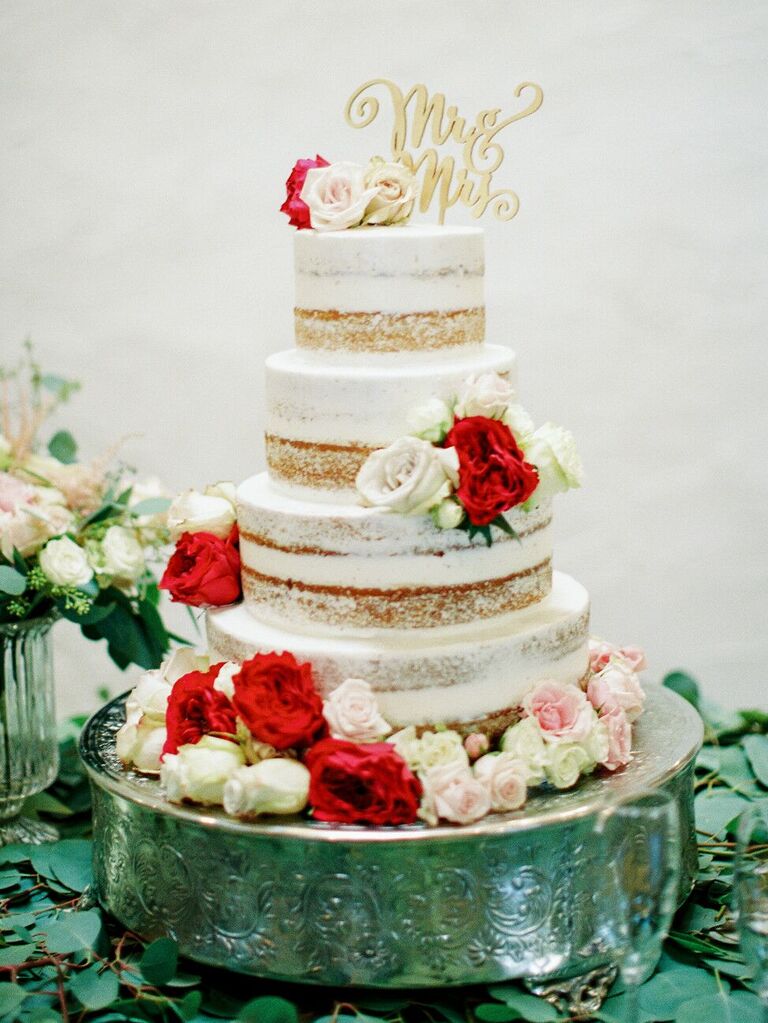 Semi Naked Wedding Cakes That Are Light On Frosting