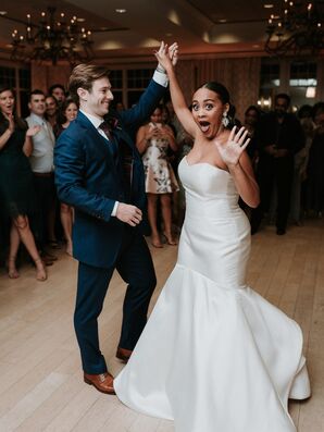 Bride and Groom During First Dance at Elegant Wedding in Gloucester