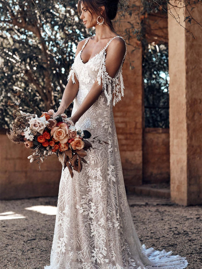 Fringe Wedding Dresses: Stylish Options From Top Bridal Brands