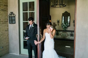 Bride and Groom Have First Touch