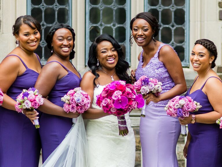 Bridesmaid updo braided bun