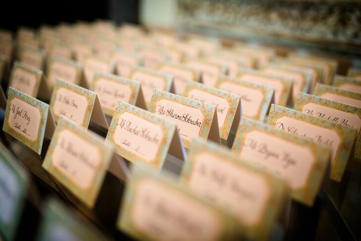 Gilded Mint Escort Cards
