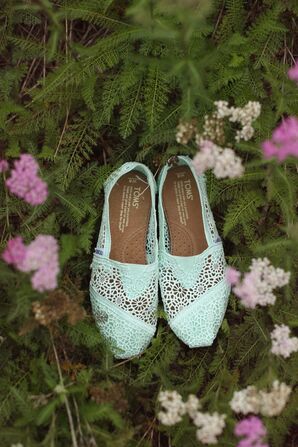Mint TOMS Wedding Shoes
