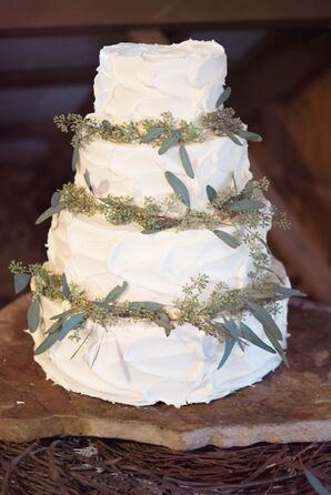 Buttercream Cake with Fresh Greenery