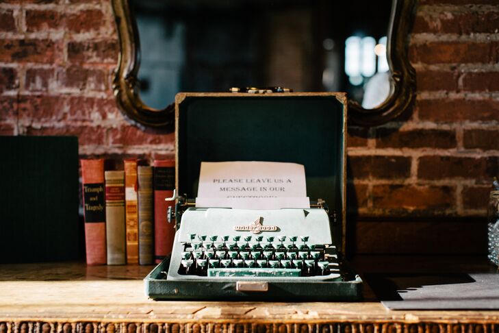 Vintage Typewriter Guest Book