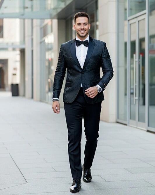 BLACKTIE AMSTERDAM Black Wedding Tuxedo Black Tuxedo - 2