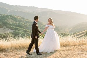 Sunset Wedding Portraits at Santa Lucia Preserve in Carmel Valley, California