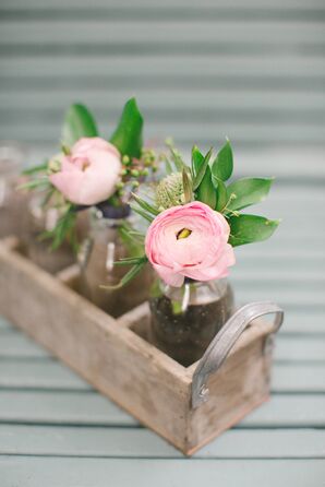 Pink Ranunculus Bud Vase