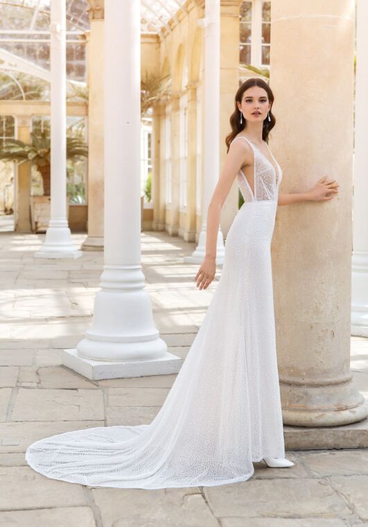 Enzoani Sierra Sheath Wedding Dress - 2