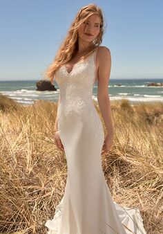 Rebecca Ingram CALISTA LYNETTE Sheath Wedding Dress