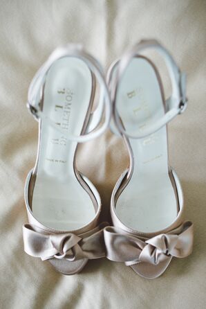 BHLDN Blush Wedding Shoes with Bows