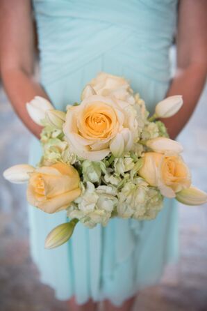 Pale Yellow Rose Bridesmaid Bouquet