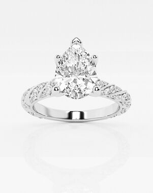 Grown Brilliance Pear Cut Engagement Ring