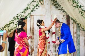 Traditional Indian Ceremony Under Mandap
