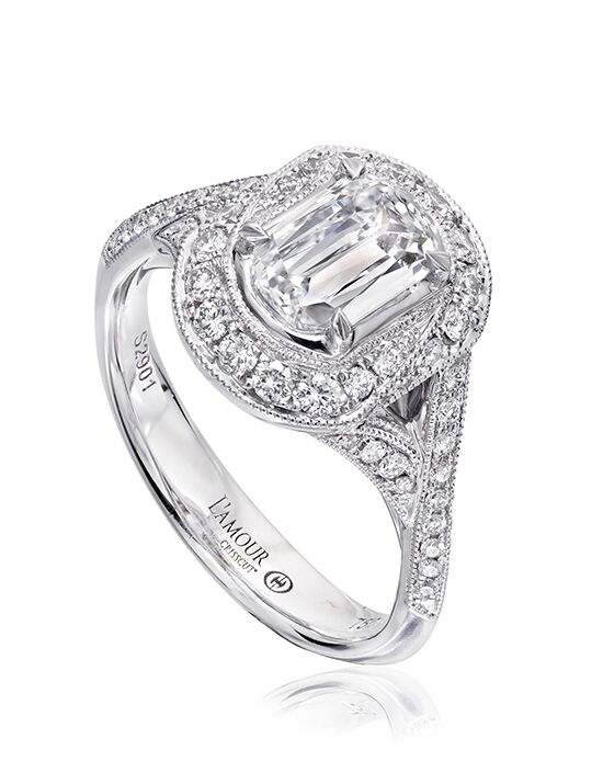 Christopher Designs Unique Emerald, Oval Cut Engagement Ring - 1
