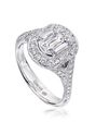 Christopher Designs Unique Emerald, Oval Cut Engagement Ring - thumbnail - 1