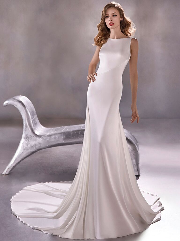 Atelier Provonias wedding dress trumpet gown with low back