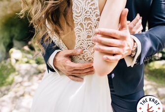 Bride and groom on wedding day