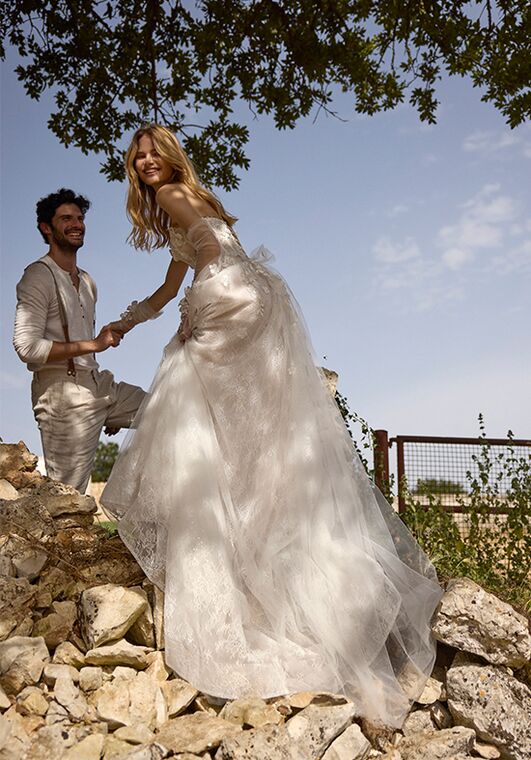 Dance of Puglia by LOVE by Ricca Sposa 25-011(2) Carmela A-Line Wedding Dress - 2