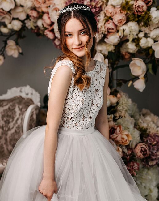 AW Bridal AW BRIDAL Crystal Tiara Crowns for Women - Sparkling Princess Tiara for Bride, Fashion Bridal Headband Hair Accessories for Wedding Birthday Prom Silver Silver Tiara - 2