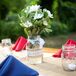 Burlap and lace Wrapped Daisy Centerpiece