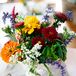 Orange, Yellow, Burgundy Wildflower Centerpieces
