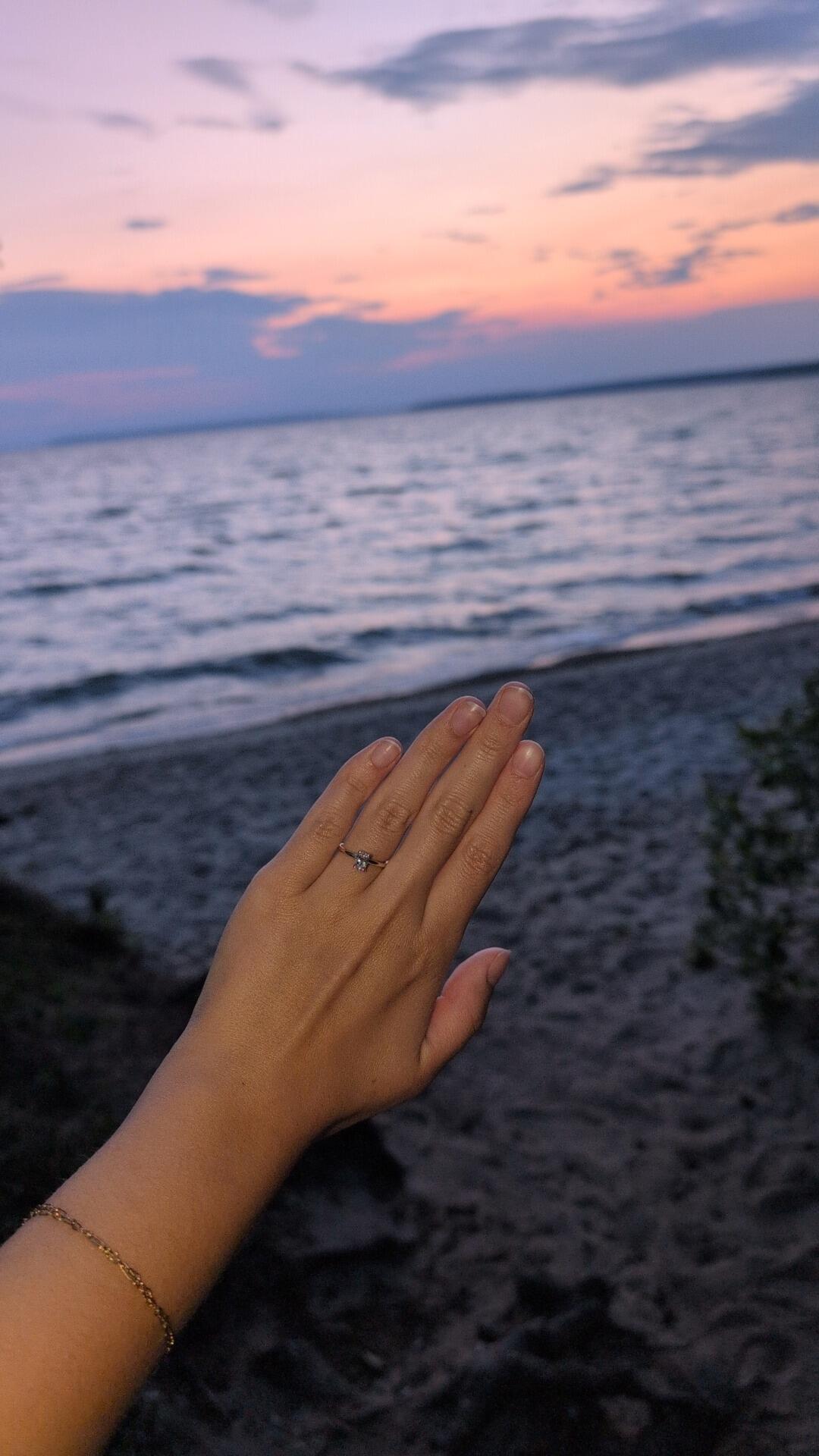 Proposed to Kaitlin at Waskesui to a pink sunset