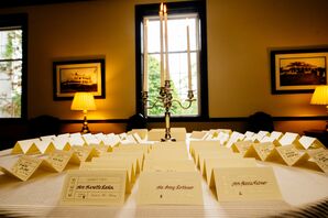 Calligraphed Movie Ticket Escort Cards