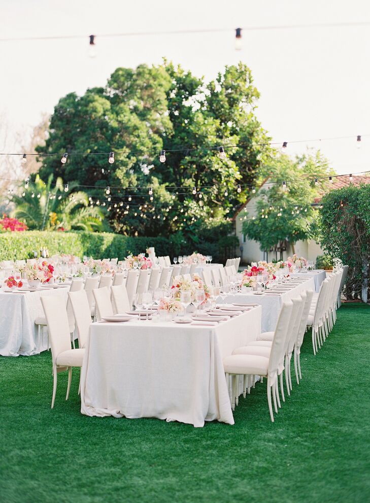 Elegant Neutral Reception Decor at The Inn at Rancho Santa Fe in California