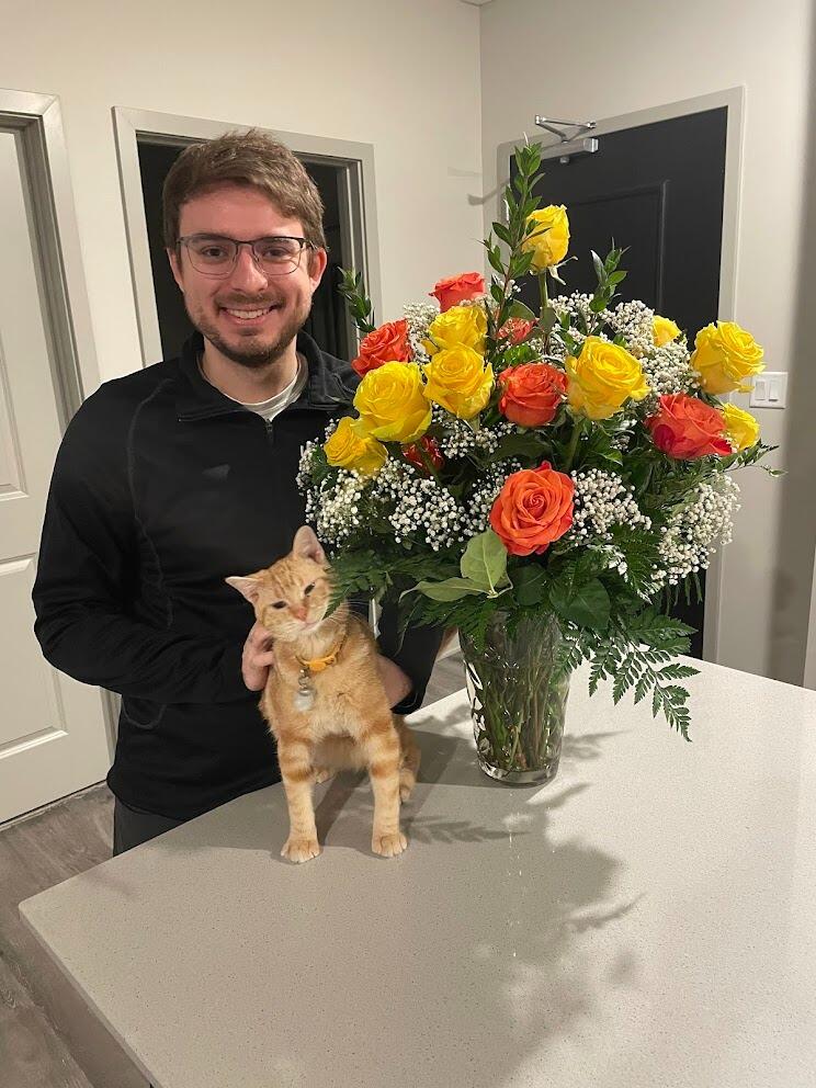Jared and Hailey adopt a kitten together named Biscuit.