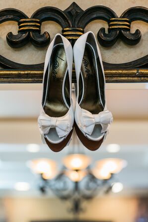 Lanvin Ivory Peep-Toe Bridal Heels