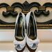 Lanvin Ivory Peep-Toe Bridal Heels