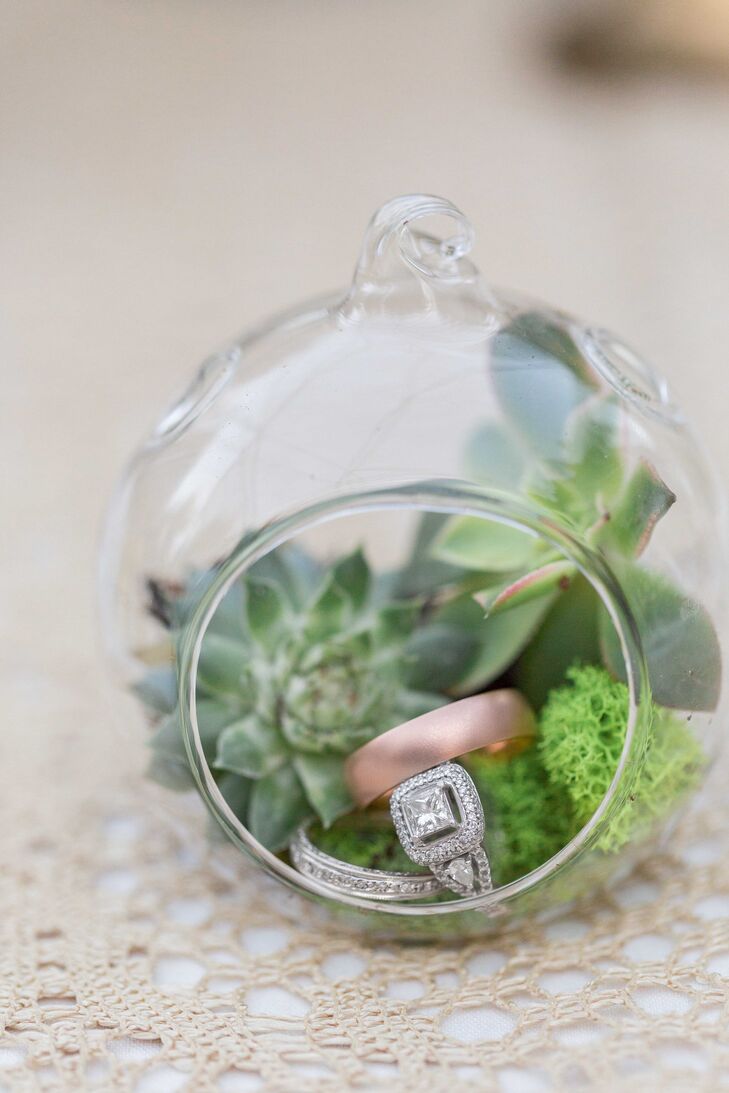 Princess-Cut Diamond and Silver Rings