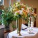 Wildflower-Filled Tall Gold Vase Altar Decor