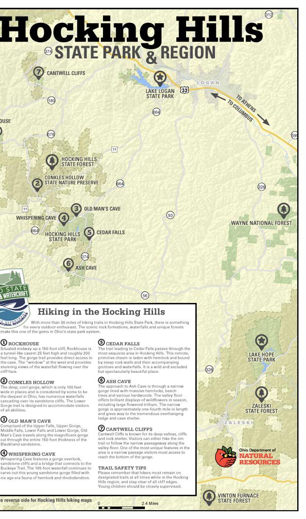 Picture of Hocking Hills State Park Map