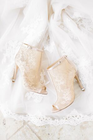 Ivory Lace Bridal Booties