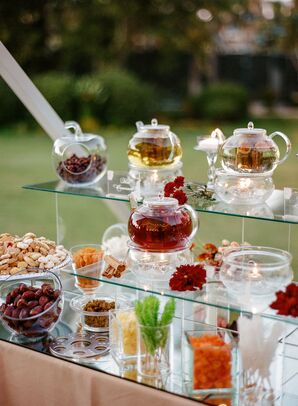 Reception Tea Bar with Assorted Flavors