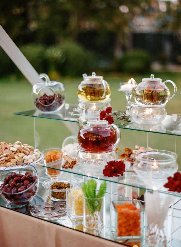 Reception Tea Bar with Assorted Flavors