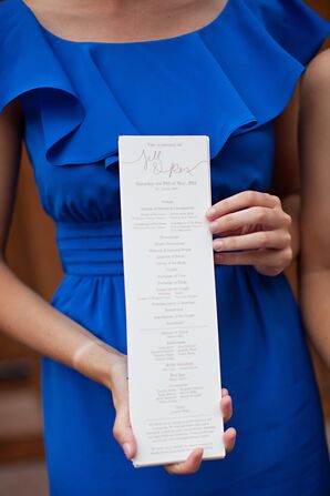 Slender Wedding Programs