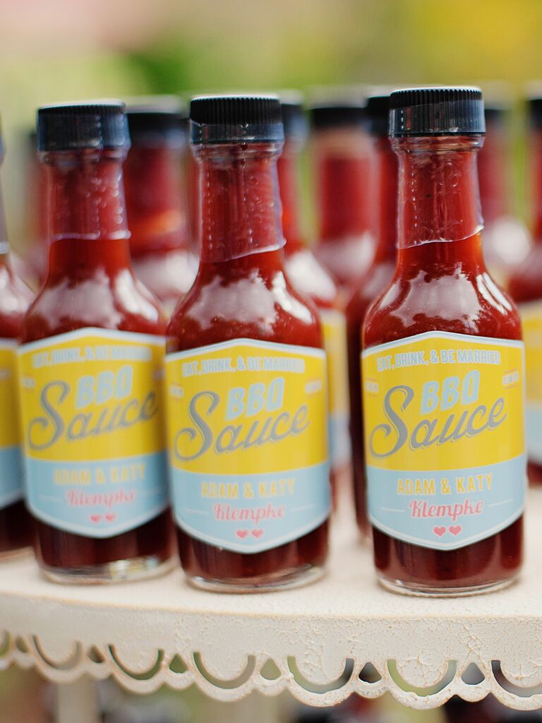 BBQ sauce wedding favors