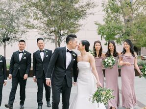 Wedding Party Portraits at Segerstrom Center for the Arts in Costa Mesa, California
