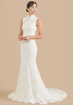 East Meets Dress Jade Bespoke Dress Qun Kwa & Qipao Wedding Dress