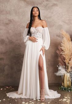 Lillian West 66228 A-Line Wedding Dress
