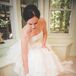 Bride Gets Ready for the Wedding with Her Light Blue Shoes