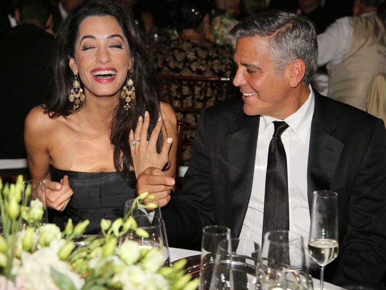 Amal Clooney's emerald-cut engagement ring