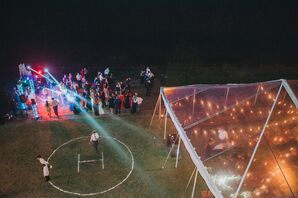 Outdoor Reception with Tent and Dance Floor