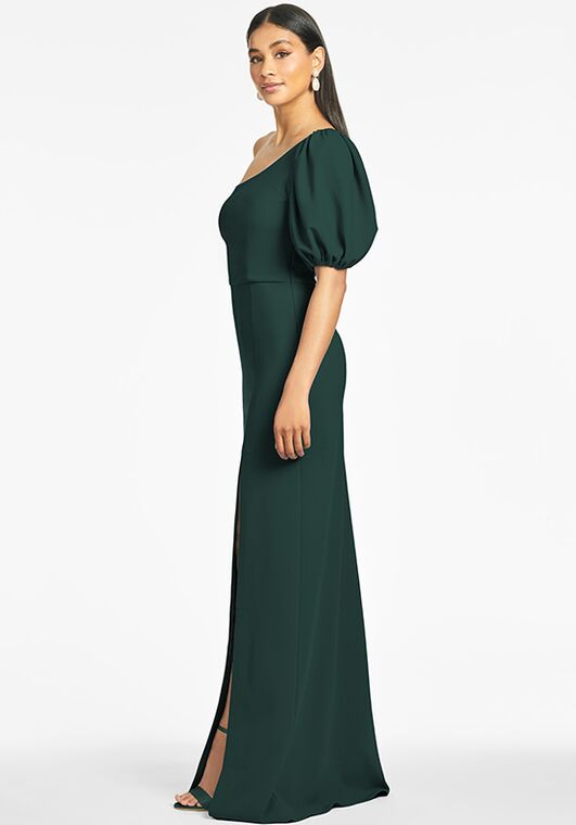 Sachin & Babi Nadia Gown - Emerald One Shoulder Bridesmaid Dress - 2