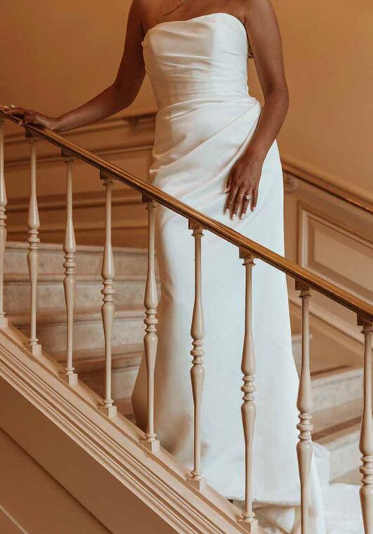 Essense of Australia D3705 Column Wedding Dress - 2