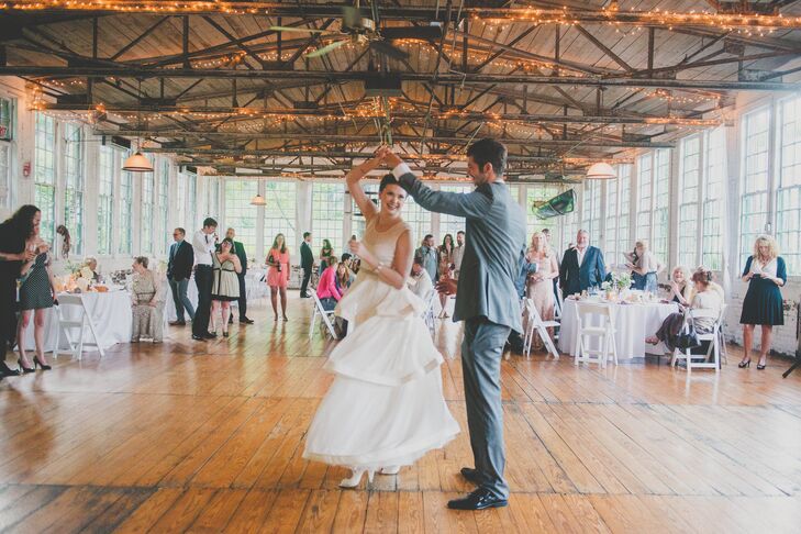 String Lights Around Wooden Beams